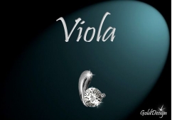 Viola - přívěsek rhodium